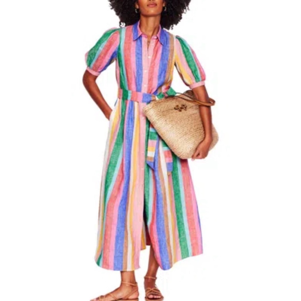 Boden Multicolor Striped Maxi Dress